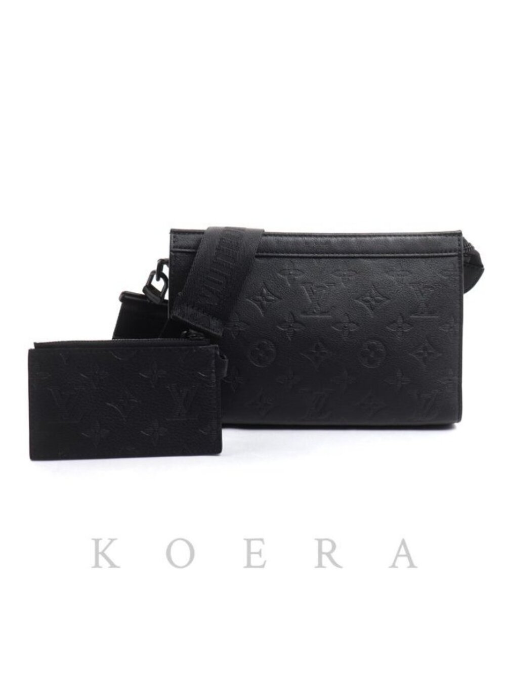 Louis Vuitton Gaston Wearable Wallet Shoulder Bag Monogram Shadow Noir